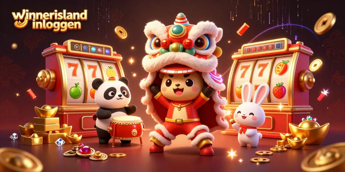 Engage with winnerisland inloggen in a vibrant 3D casino scene featuring a thrilling dragon dance.