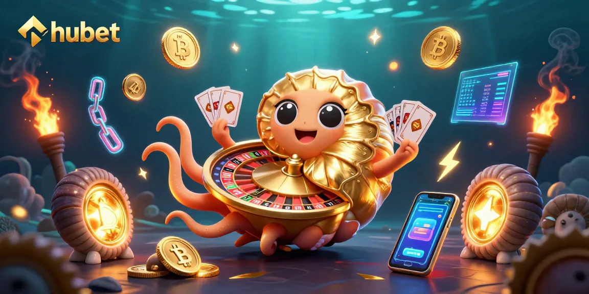 Experience thrilling gaming at hubet with interactive casino elements and vibrant crypto visuals.